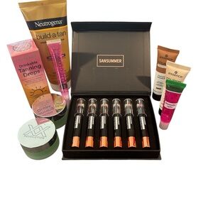 Sansummer Lipstick Set with Skincare Bundle